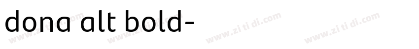 dona alt bold字体转换